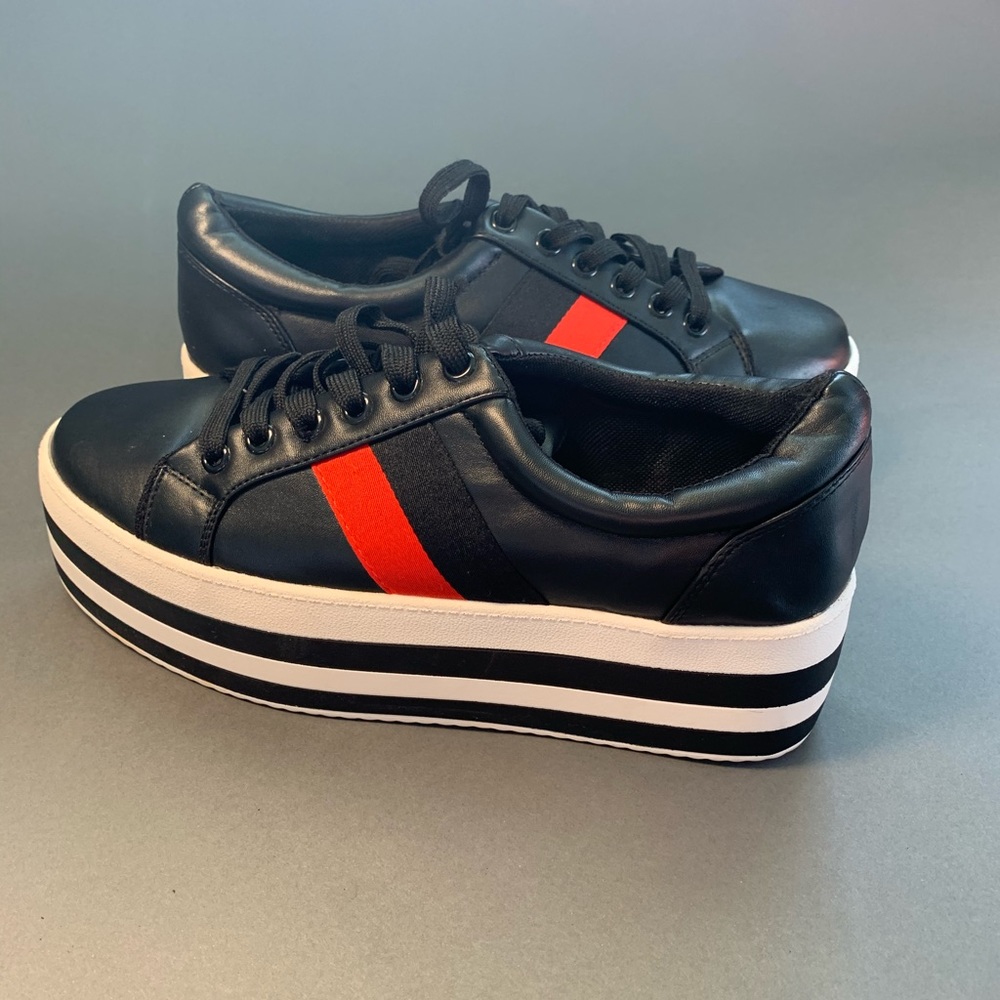 Black/Red/White sneakers